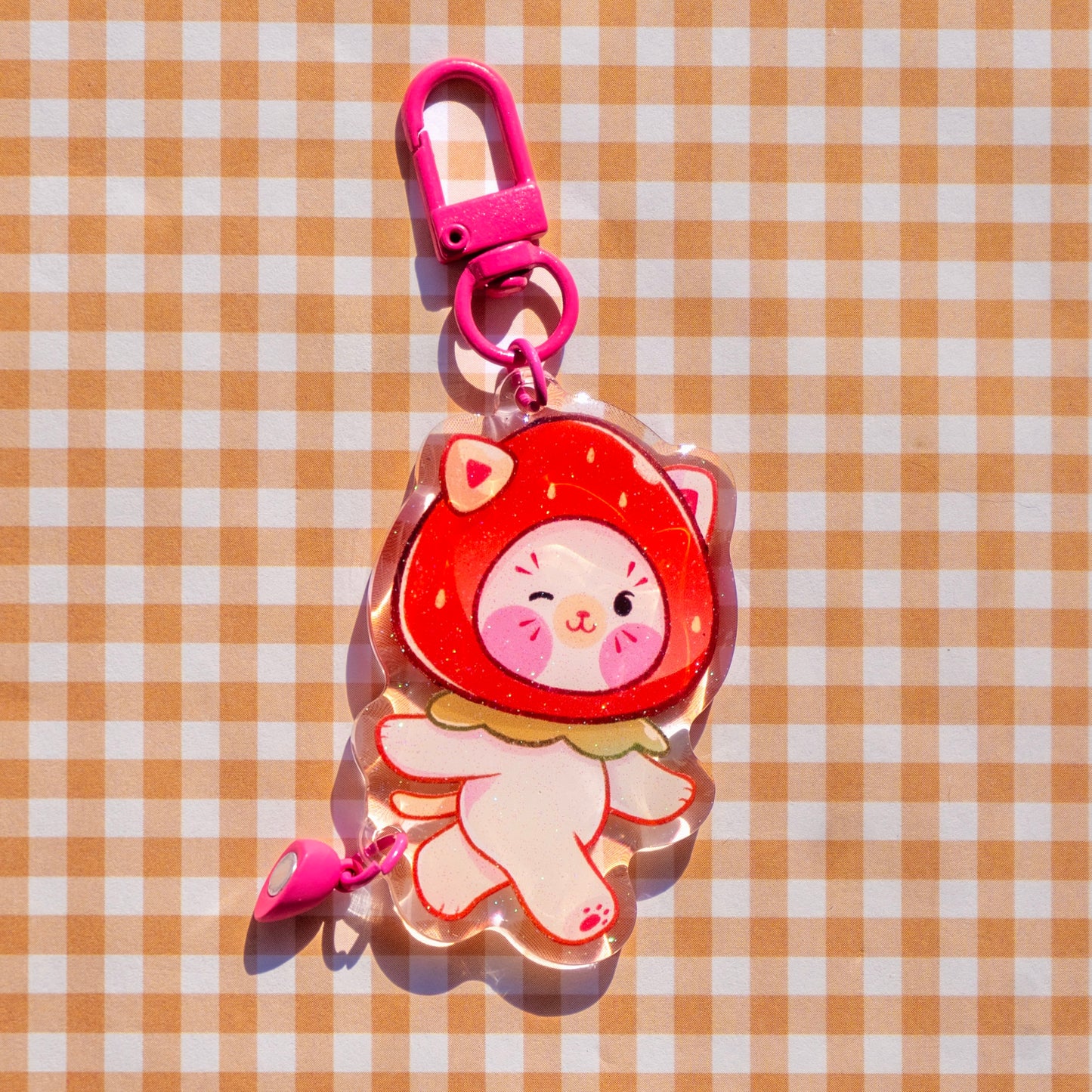 Fruit Kitty Friendship Keychains