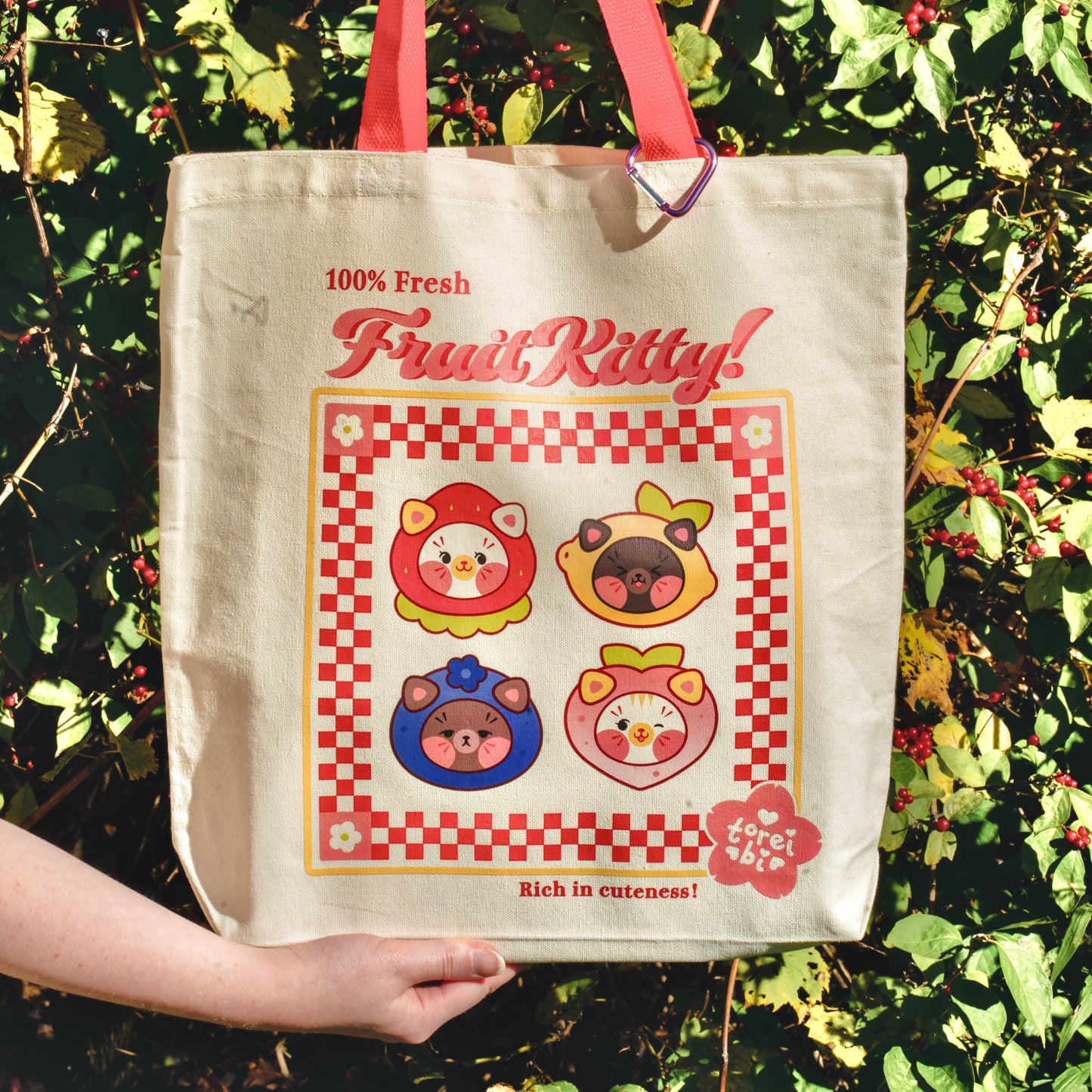 Fruit Kitty Tote Bag