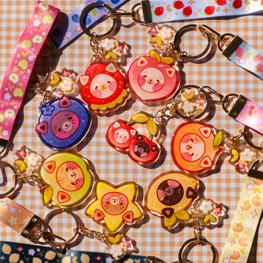 Fruit Kitty Mini Lanyards