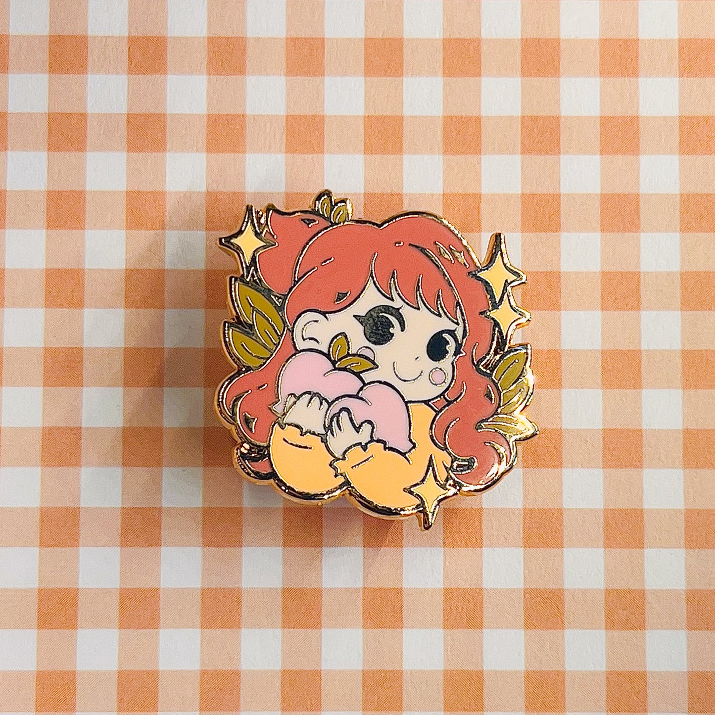 Peach Enamel Pin