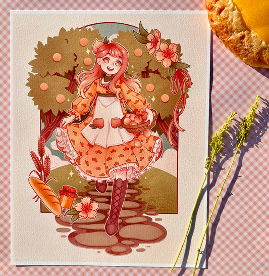 Peach Danish Art Print